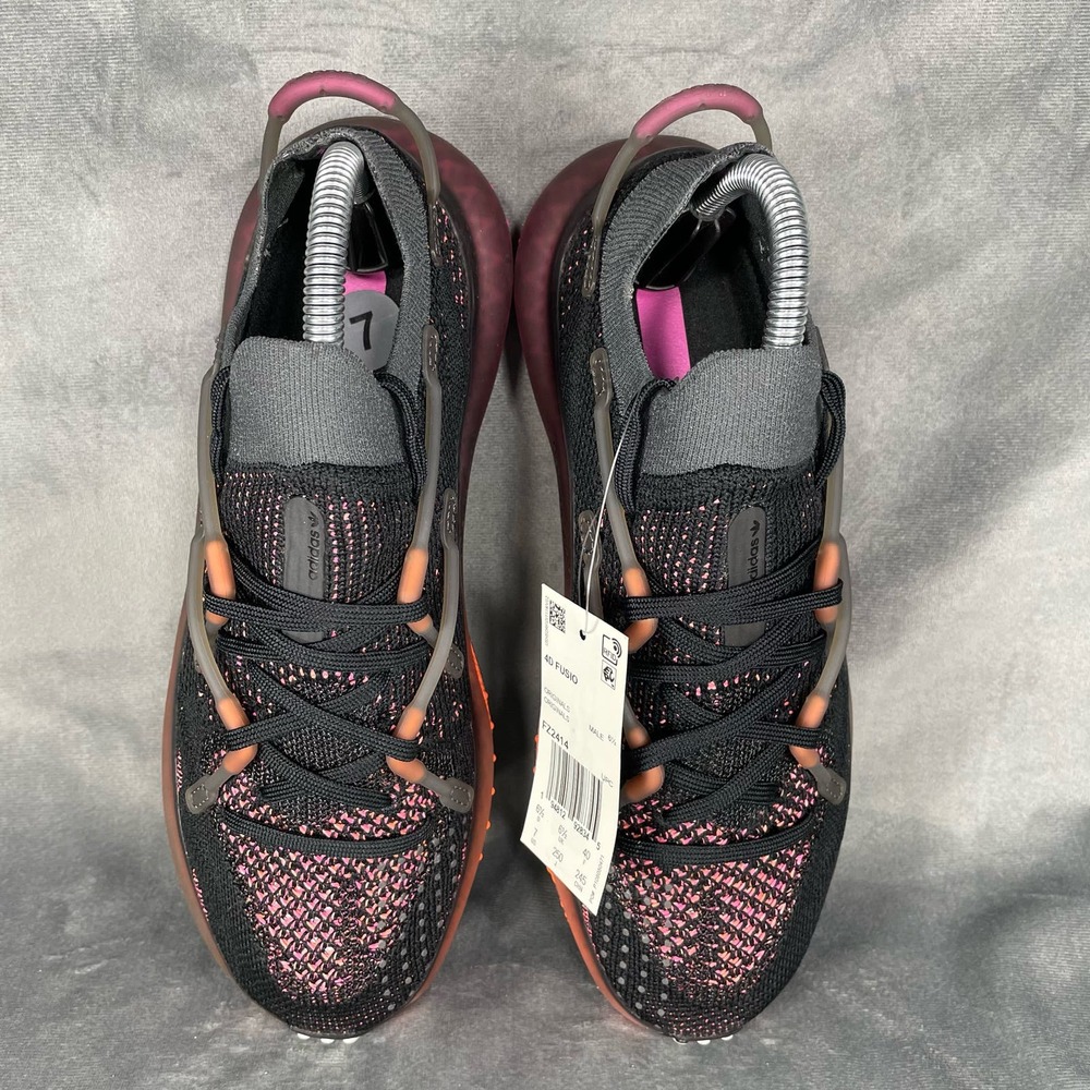 Adidas‎ 4D Fusio Primeknit Black Solar Orange Pink Running Shoes FZ2414 Men’s 7 - Picture 6 of 10